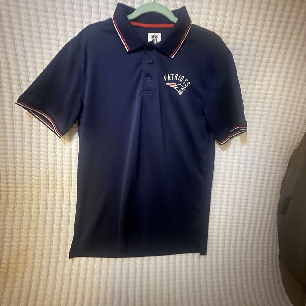 New England Patriots NFL Men's Team Apparel Navy Blue Polo Shirt Size M